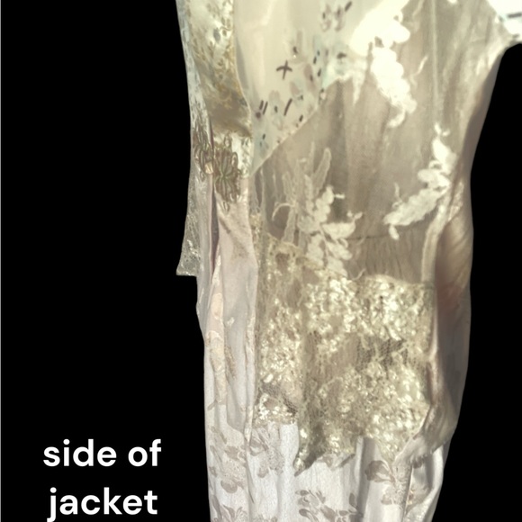 Studio V K   3 piece set. blush pink/ lace  tank top/ skirt/ jacket.  1980 sz M - Picture 8 of 11